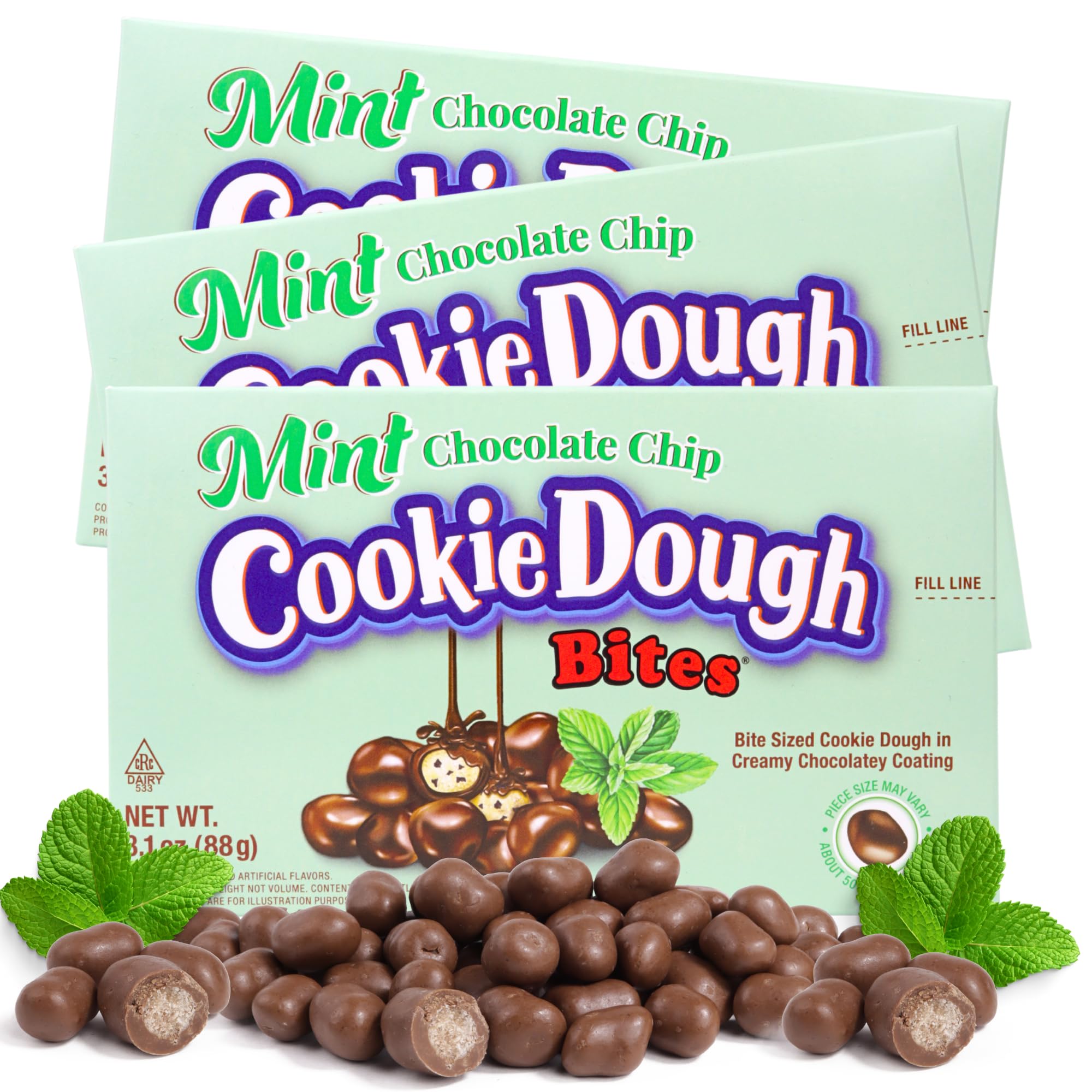 Amazon.com : Mint Chocolate Chip Bite Sized Edible Cookie Dough